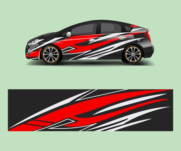 Racing Stripe Vinyl Wrap Vector Image