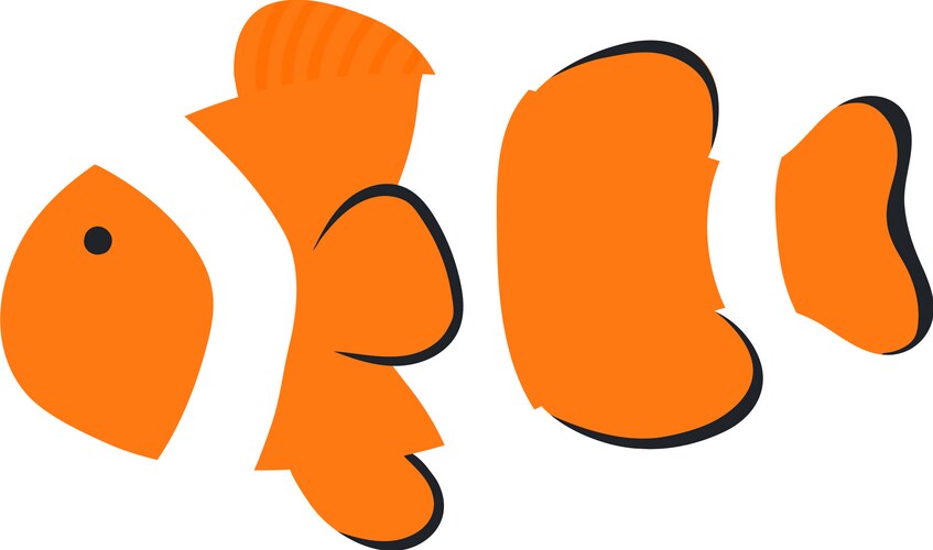 Coral reef fish clownfish hand drawn Vector Image