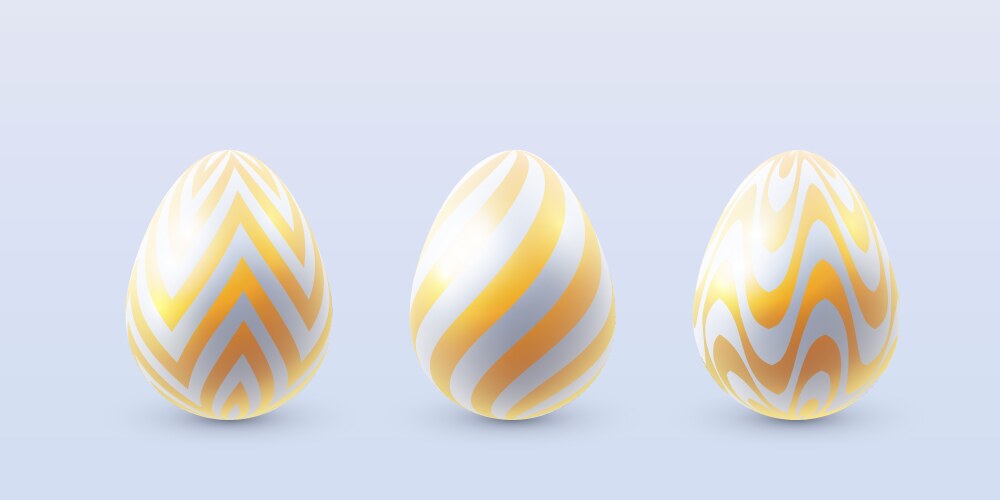 Three colorful easter eggs Royalty Free Vector Image