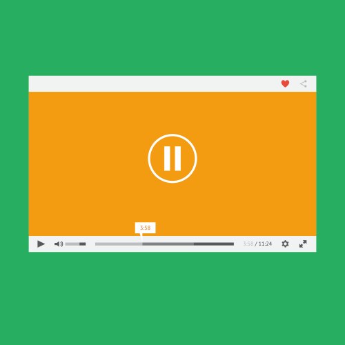 Flat video player Royalty Free Vector Image - VectorStock