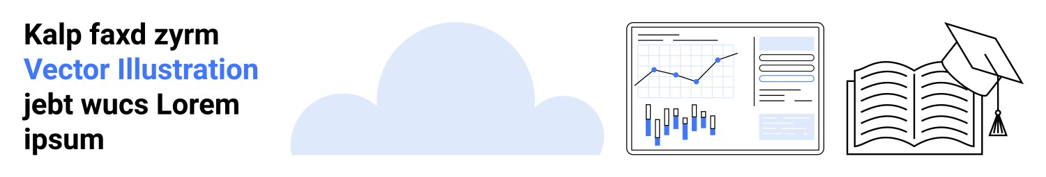 Cloud computing concept with data analytics vector image