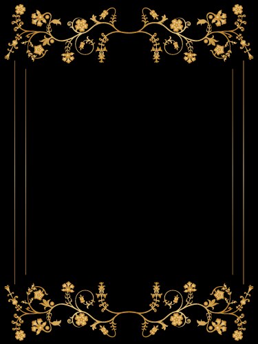 Traditional golden floral border frame background Vector Image
