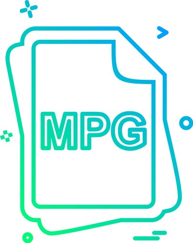 Mpg file type icon design Vector Image