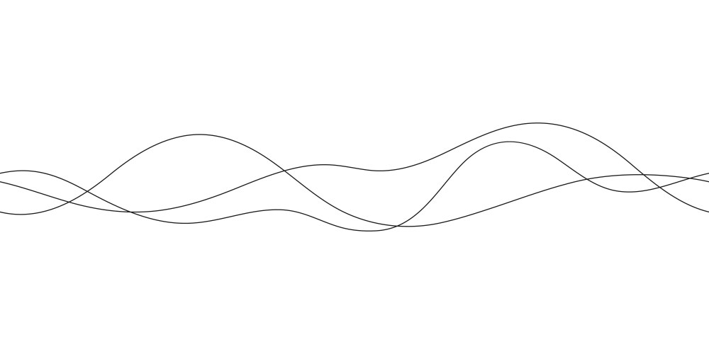 Continuous line in form curve wave seamless vector image