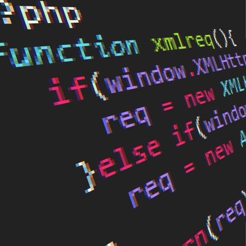 PHP Code Snippet vector image