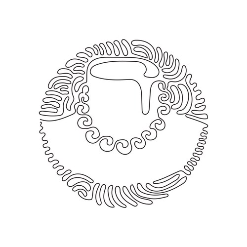 Single one line drawing pearl necklace Vector Image