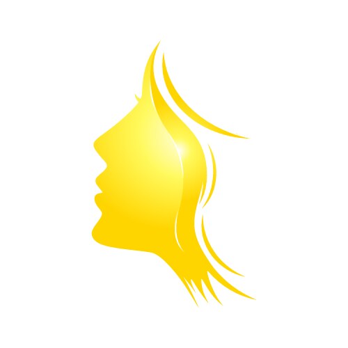 Female beauty face logo vector image