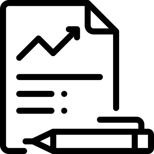 Analytics icon thin linear style design isolated Vector Image