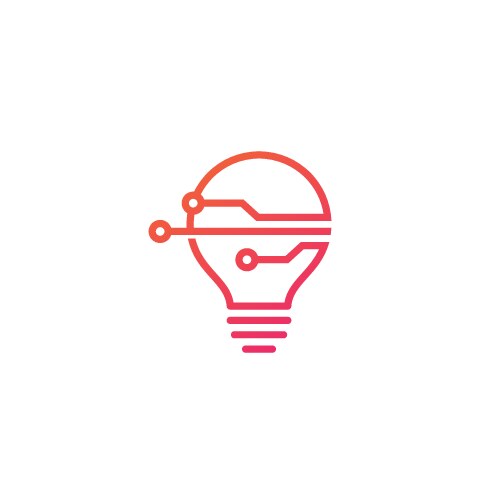 Light bulb smart idea logo icon Royalty Free Vector Image