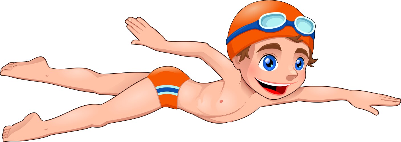 Young swimmer vector image