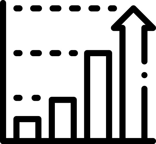 Benchmarking icon thin linear style design Vector Image