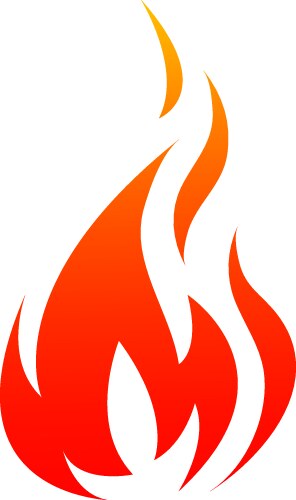 Blazing campfire isolated burning fire Vector Image