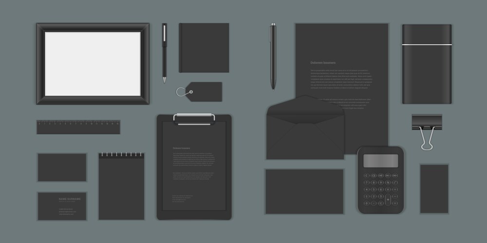 Business corporate identity mock ups template vector image