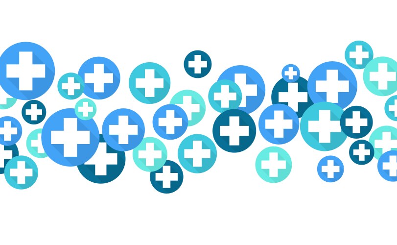 Medical background blue crosses vector image