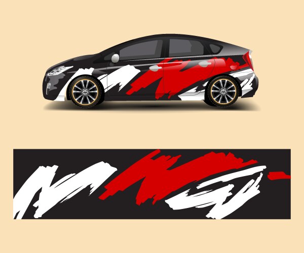 Racing Car Abstract Wrap Vector Image