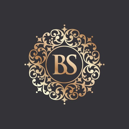 Royal Heraldic Crest Logo Vector Image