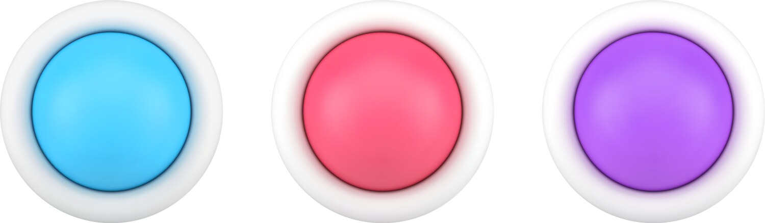 Set of multicolored circled buttons for user vektorbild