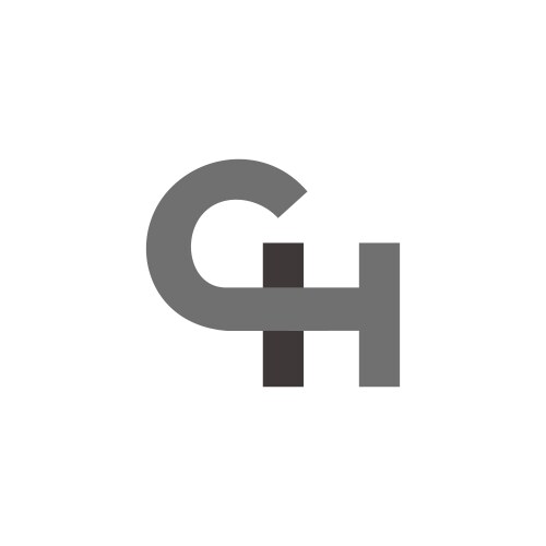 Linked C & H Symbol Logo Vector Image