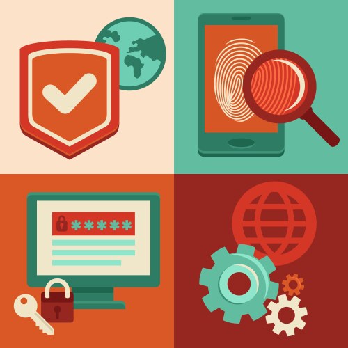 Internet security concept Royalty Free Vector Image