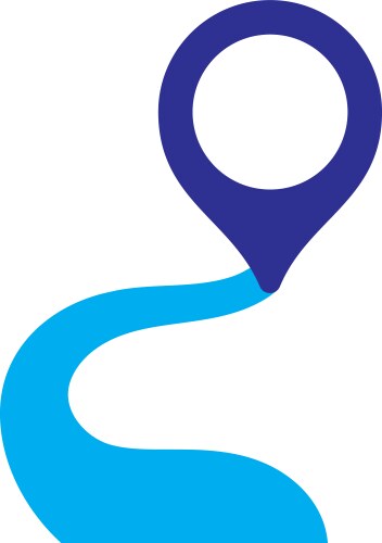 Maps and navigation pointer route vector image