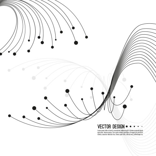 Abstract Techno Background - Node Network vector image