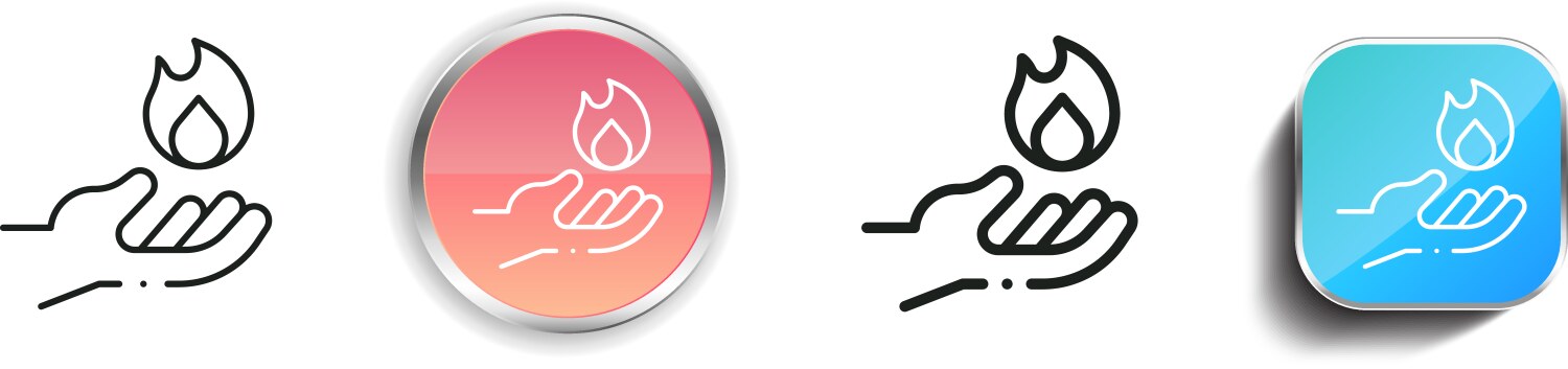 Magic icon thin linear regular and button style vector image
