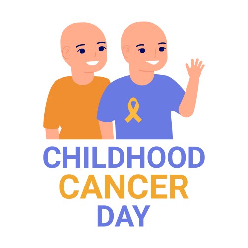 International childhood cancer day poster help vector image