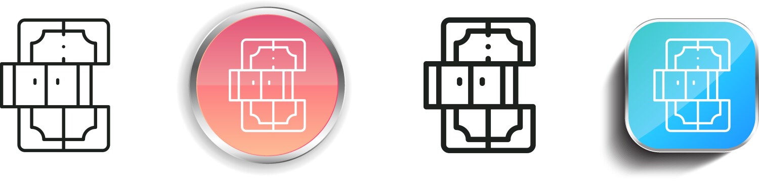 Magic icon thin linear regular and button style vector image