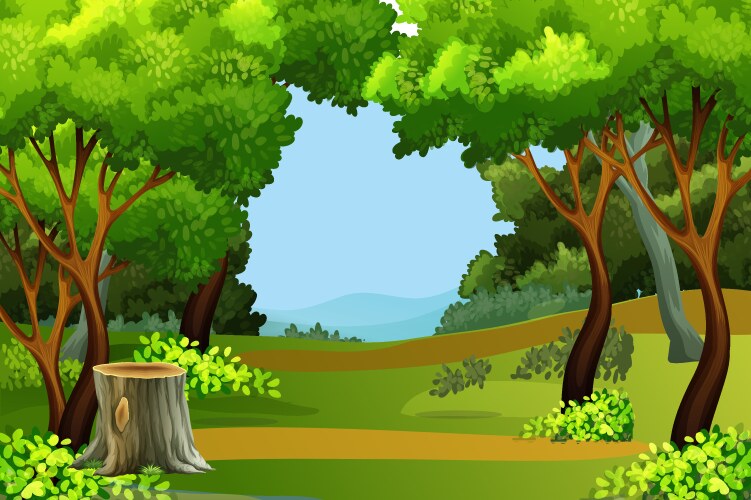 A green forest Royalty Free Vector Image - VectorStock
