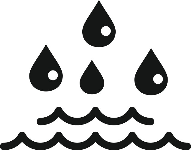 Sea level rise graphic icon simple climate Vector Image