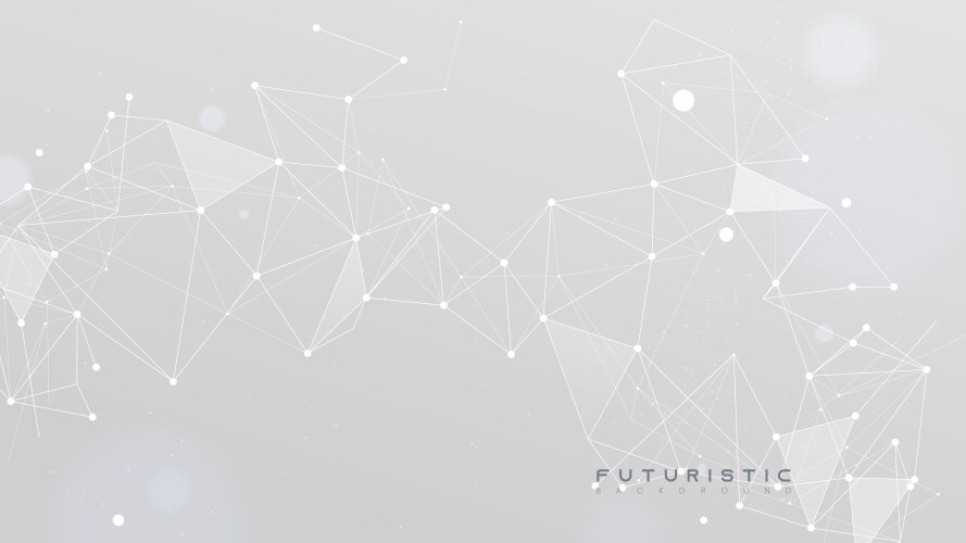 Abstract tech network connection dots and plexus vector image