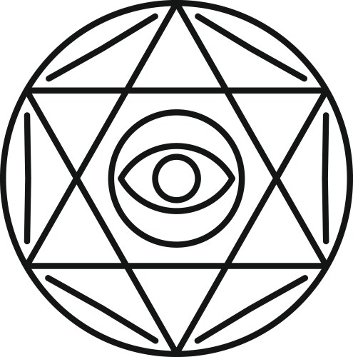 Alchemy star icon outline style Vector Image