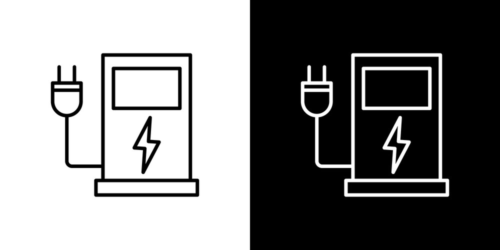 Charging station icon logo template Vector Image