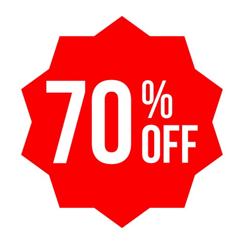 red-70-percent-discount-label-on-white-background-vector-image