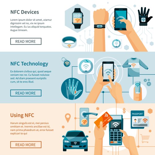 Nfc icon smart technology of distance payments Vector Image