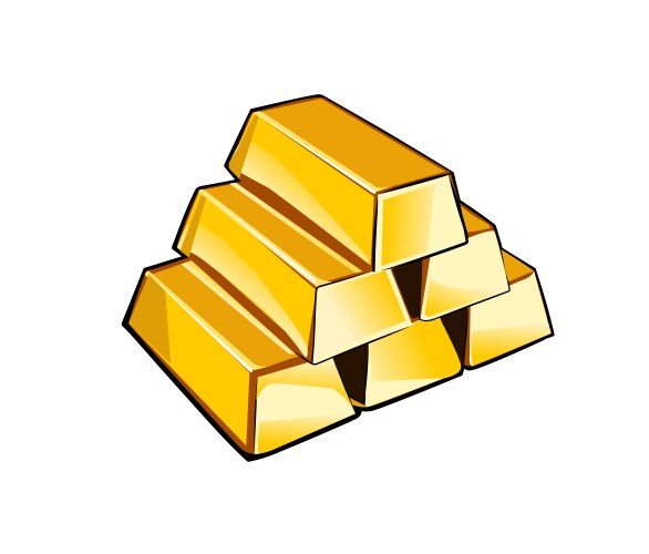 Gold cube Royalty Free Vector Image - VectorStock