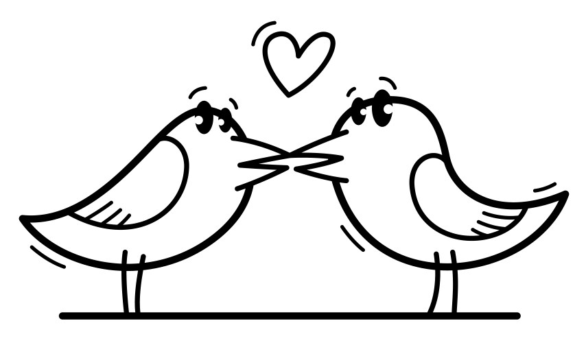 Two birds Royalty Free Vector Image - VectorStock
