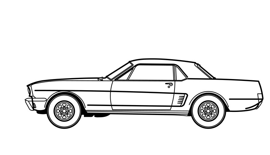 Classic Vintage Car Vector Image
