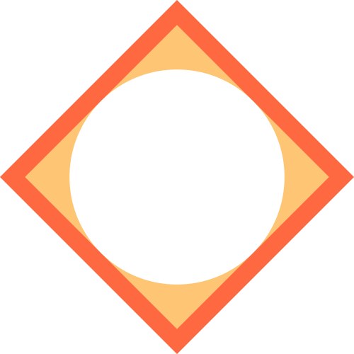 Abstract geometric element created using square vector image