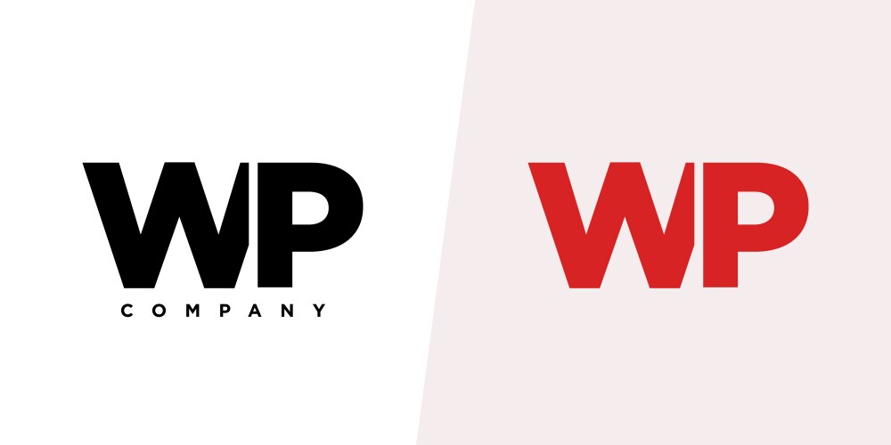 Letter p and m pm logo design template minimal Vector Image