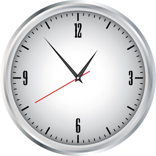 clock grey vector image vector image