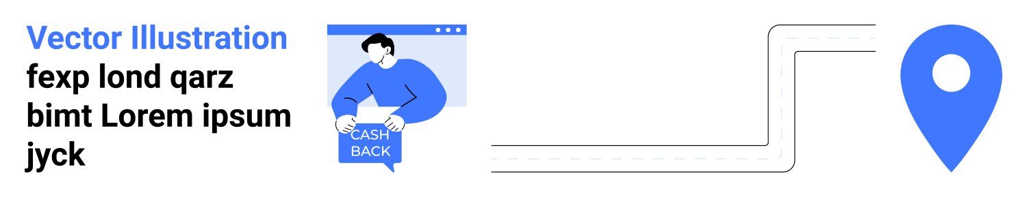 Man in browser window typing chat message vector image