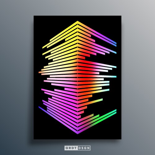 abstract geometric typography with gradient vector image