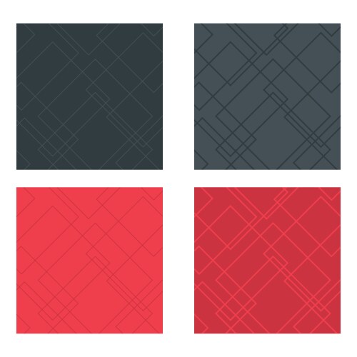 Set of square geometric shape pattern abstract vector image