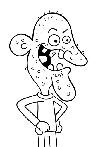 cartoon ugly man vector