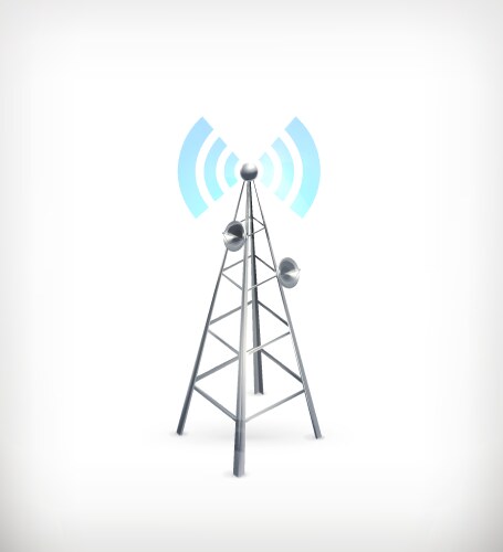 Radio antenna component icon Royalty Free Vector Image