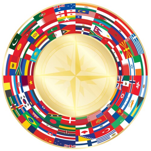 Multicultural hands around globe Royalty Free Vector Image