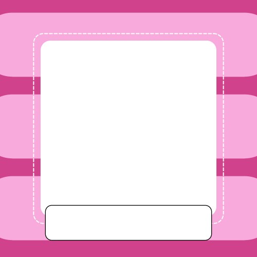 Minimal square frame background template simple vector image