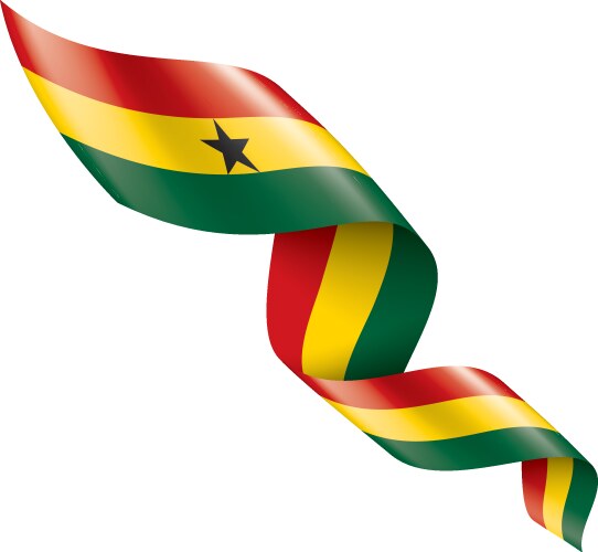 Ghana flag on a white Vector Image