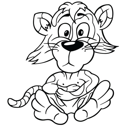 Sitting cat Vector Image